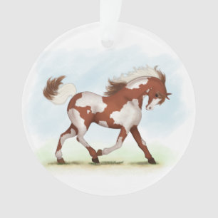 Chestnut Overo Skewbald Horse Ornament