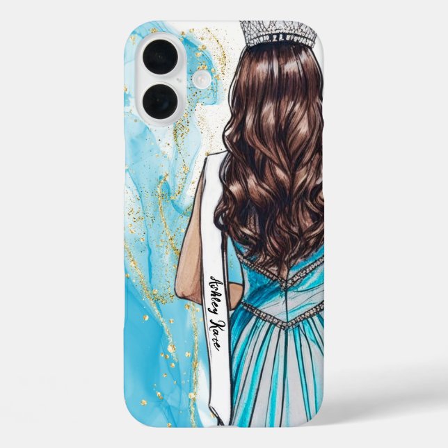 Chestnut Pageant Portrait Custom Sash Case-Mate iPhone Case (Back)