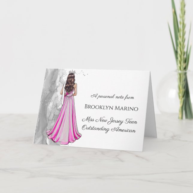 Chestnut Pageant Portrait Note Card | Silver Storm (Front)