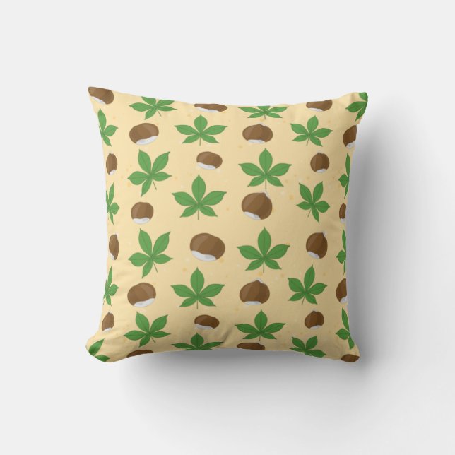 Chestnut Pattern - Autumn Influence Throw Pillow (Front)