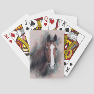 Chestnut Quarter Horse head Playing Cards