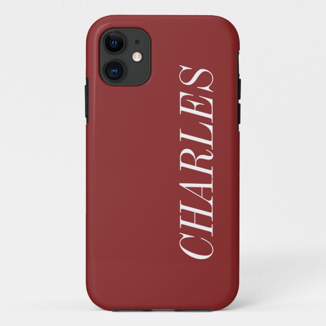 Chestnut Roast Solid Colour | Minimalist Name Case-Mate iPhone Case (Back)