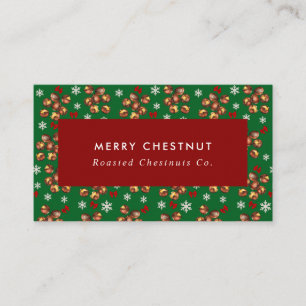 Chestnut Seller Roasted Chestnut Vendor Business Card