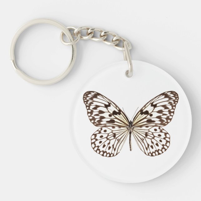 Chestnut Tiger Butterfly Keychain (Front)