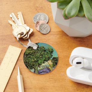 Chestnut Tree in Blossom by Vincent van Gogh Keychain