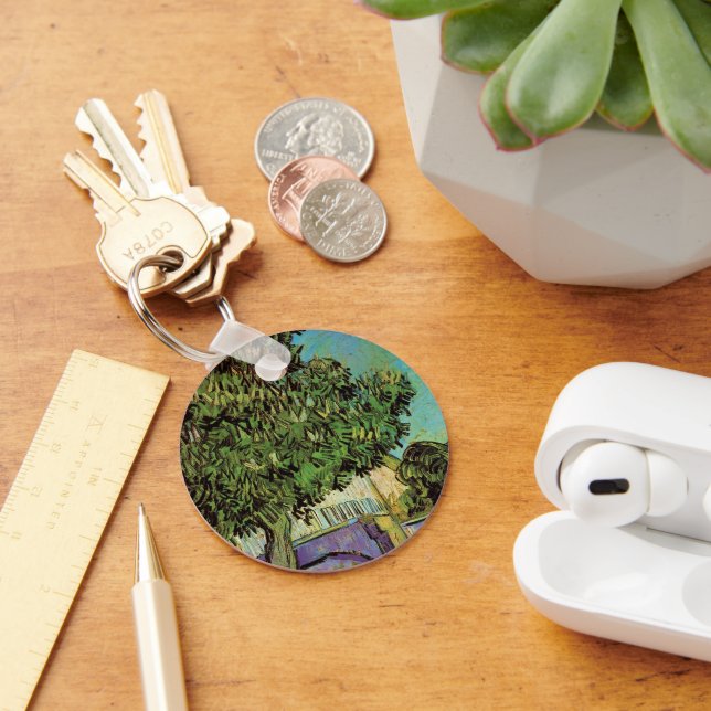 Chestnut Tree in Blossom by Vincent van Gogh Keychain (Desk)