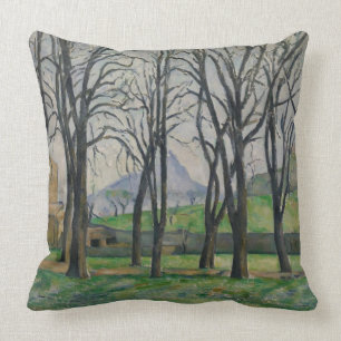 Chestnut Trees at Jas de Bouffan, c.1885-86 Throw Pillow