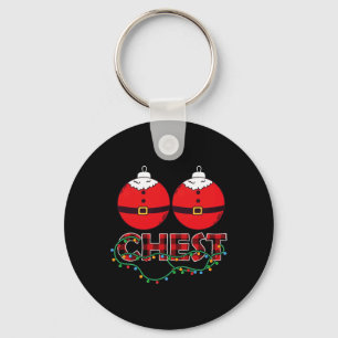 Chestnuts Chest Nuts Christmas Matching Christmas Keychain