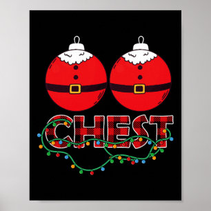 Chestnuts Chest Nuts Christmas Matching Christmas  Poster