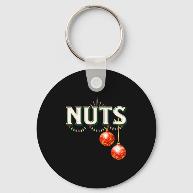 Chestnuts Matching Christmas Family Funny Chest Nu Keychain (Front)