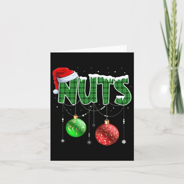 Chestnuts Matching Family Fun Chest Nuts Christmas Card (Front)