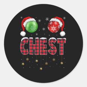 Chestnuts Matching Family Fun Chest Nuts Christmas Classic Round Sticker