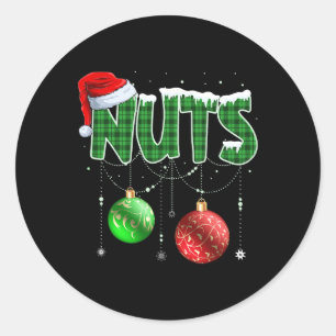 Chestnuts Matching Family Fun Chest Nuts Christmas Classic Round Sticker