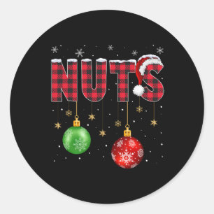 Chestnuts Matching Family Fun Chest Nuts Christmas Classic Round Sticker