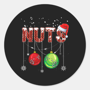 Chestnuts Matching Family Fun Chest Nuts Christmas Classic Round Sticker