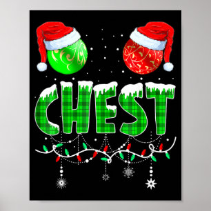 Chestnuts Matching Family Funny Chest Nuts Christm Poster