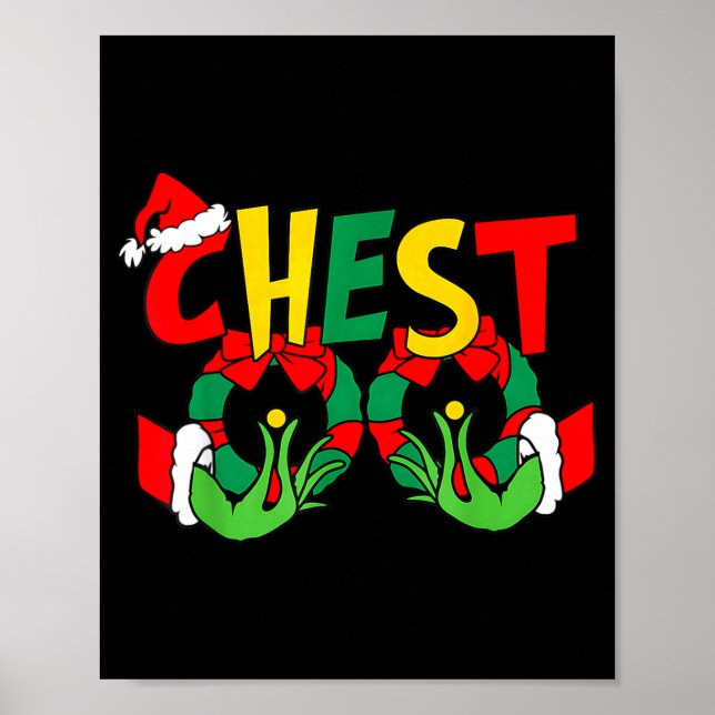 Chestnuts Matching Family Funny Chest Nuts Christm Poster (Front)