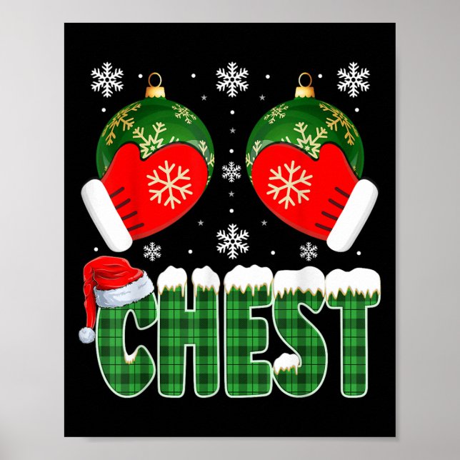 Chestnuts Matching Family Funny Chest Nuts Christm Poster (Front)