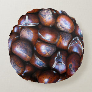Chestnuts Round Pillow