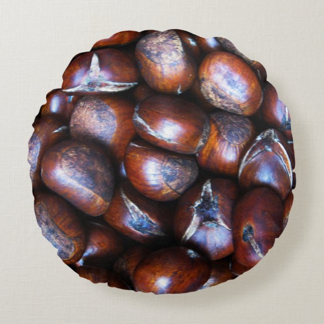 Chestnuts Round Pillow (Front)