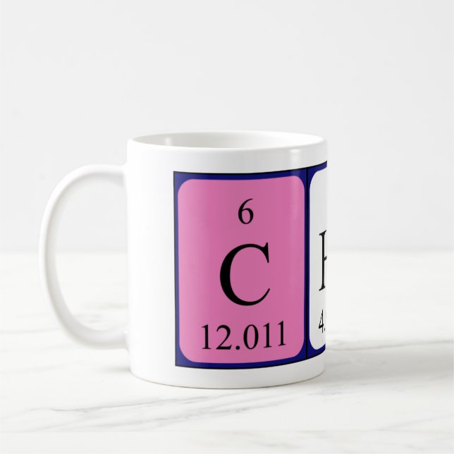 Chet periodic table name mug (Left)