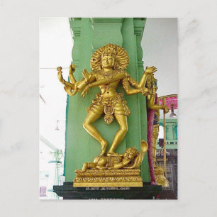 Chettiar Hindu temple, Hindu god Postcard