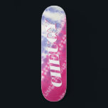 Cheugy Pink Blue Tie Dye Skateboard<br><div class="desc">Celebrate your cheugy with this awesome skate board. Email me at christie@christiekelly.com for help with custom items! Make it crafty,  people!</div>