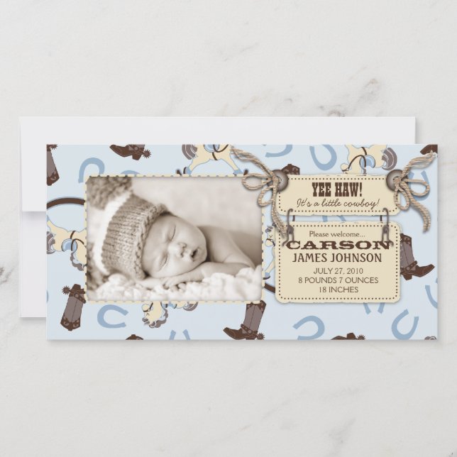 Cheval à rocher Boy Carte photo 2 (Devant)