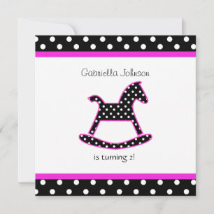 Cheval à roches Invitation de fête d'anniversaire