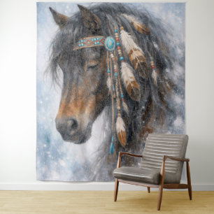 Cheval amérindien - Tapisserie