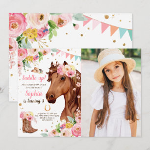 Cheval Anniversaire Invitation fille fille fille r