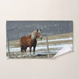 Cheval Belge En Paddock Serviette À Main