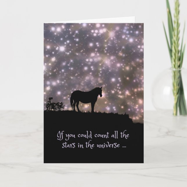 Cheval Belle pensée de vous Carte avec amour (Devant)