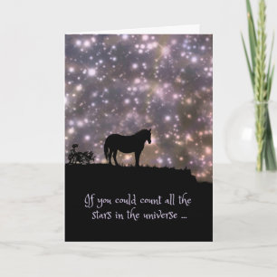 Cheval Belle pensée de vous Carte avec amour
