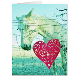 Cheval Blanc Coeur Rouge Saint Valentin