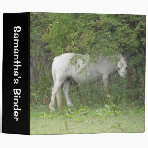 Cheval blanc timide Classeur personnalisé