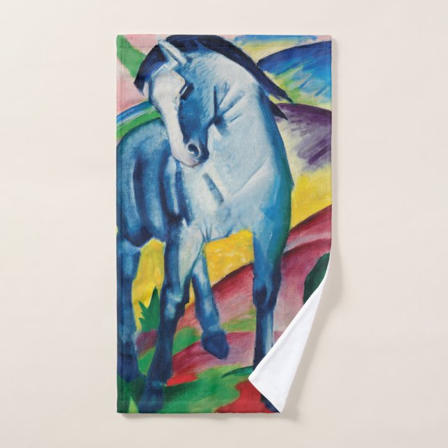 Cheval bleu I par Franz Marc (Serviette à main)