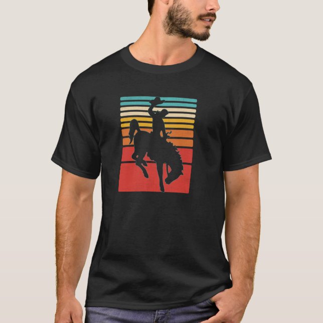 Cheval Bronco de Rodéo Rétro Style Pullover  (Devant)