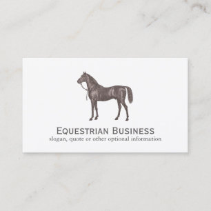 Cheval Brown équestre simple Carte de visite