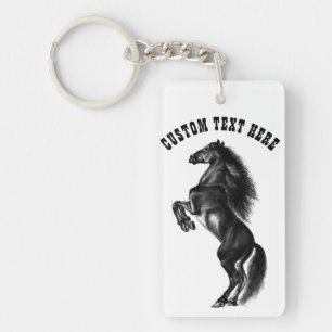 Cheval cadeau Porte - clé avec texte personnalisé
