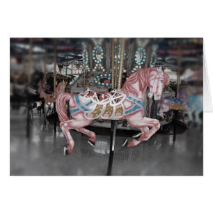 Cheval carrousel rose