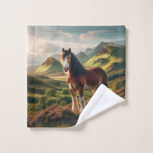 cheval Clydesdale des Highlands d'Écosse