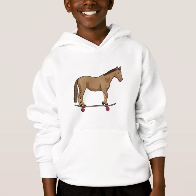 Cheval comme patineur sur skateboard (Devant)
