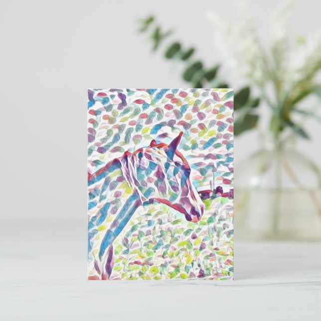 Cheval Couleurs De Vie, Carte Postale (Debout devant)
