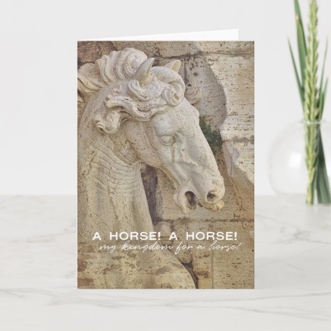 CHEVAL DANS LA CARTE DE voeux DE LA FONTAINE (Devant)