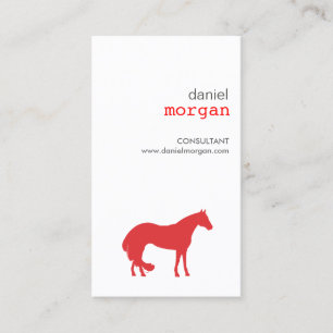 CHEVAL dans le carte de visite ROUGE