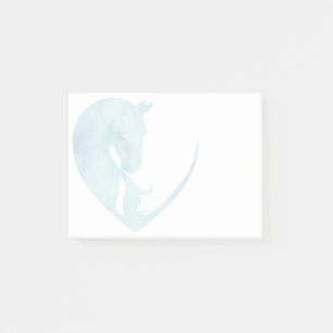 Cheval dans le coeur - Bleu Post-it Notes