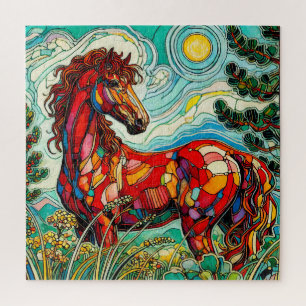 Cheval dans l'Herbe 600 Piece Puzzle