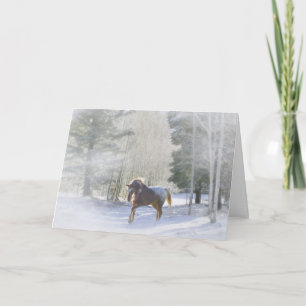 Cheval d'Appaloosa dans la carte de vacances de