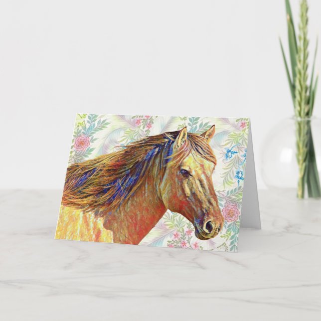 Cheval d'art sur carte Art Note Motif 2 (Devant)